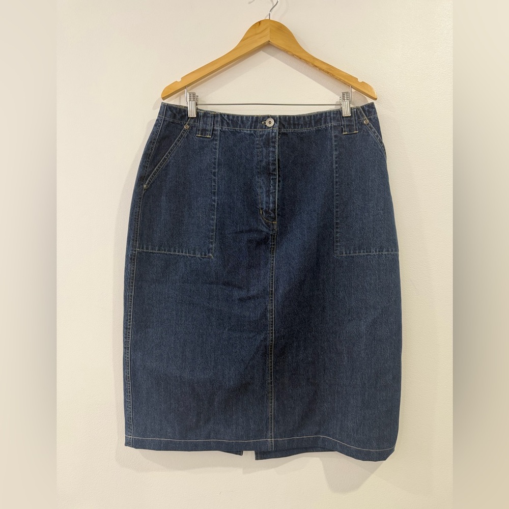 Vintage Crossroads Denim Skirt‎ 16 Western Concert